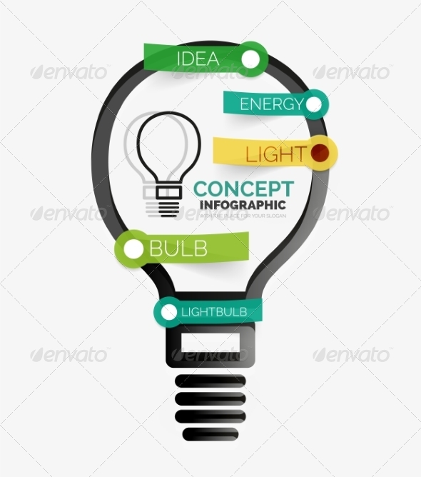 GraphicRiver Light Bulb Infographic Concept 8514808 GraphicRiver Light Bulb Infographic Concept 8514808