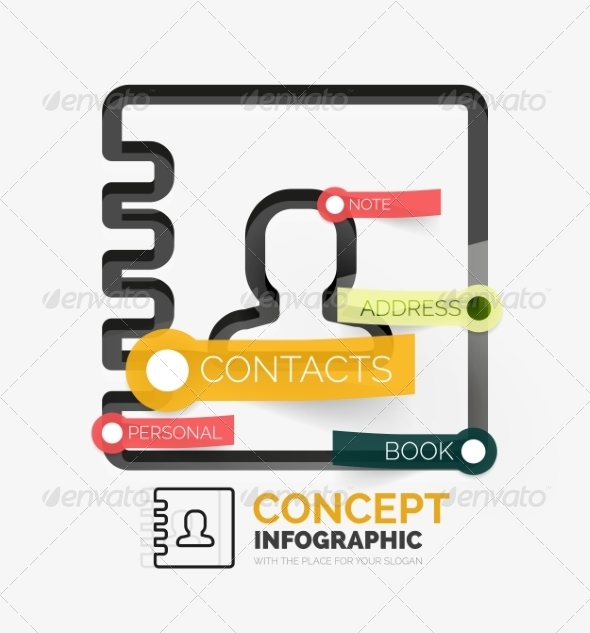 GraphicRiver Contacts Book Vector Infographics 8514810 GraphicRiver Contacts Book Vector Infographics 8514810
