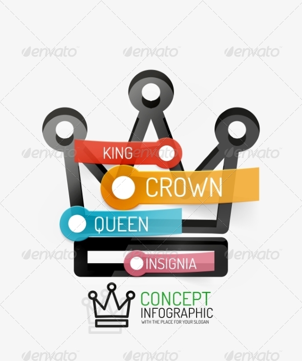 GraphicRiver Vector Crown Infographics 8514822 GraphicRiver Vector Crown Infographics 8514822