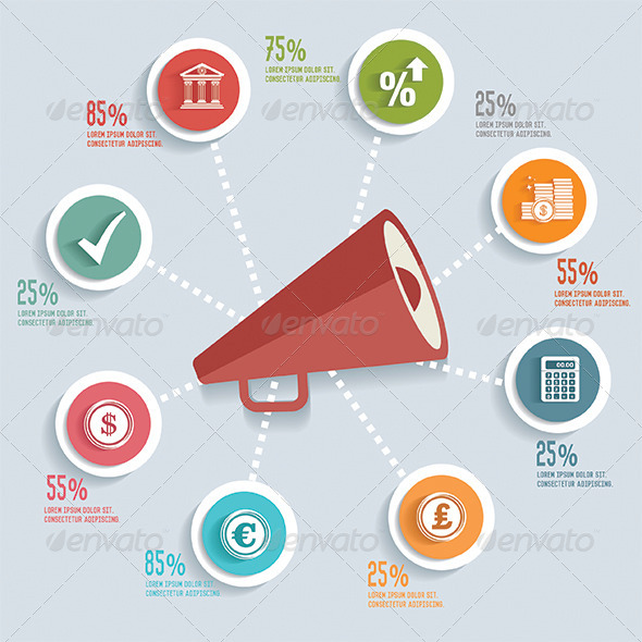 Megaphone Infographic Design (Infographics)