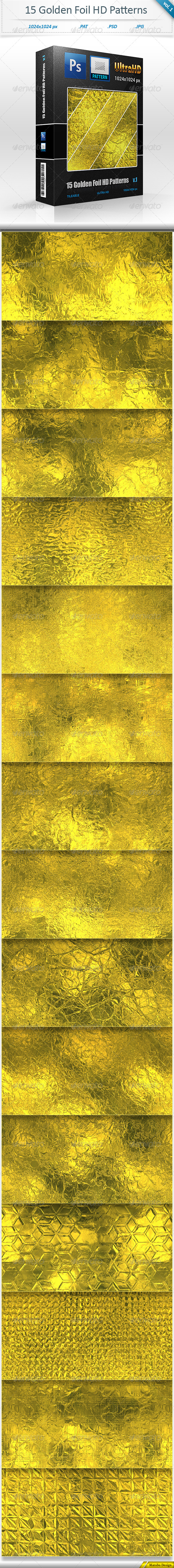 GraphicRiver Golden Foil Tileable Patterns vol 1 8514915 GraphicRiver Golden Foil Tileable Patterns vol 1 8514915