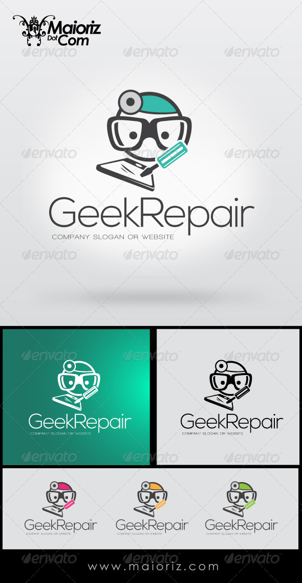 GraphicRiver Geek Repair Logo 8515043 GraphicRiver Geek Repair Logo 8515043