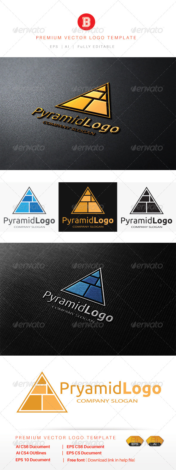 GraphicRiver Pyramid Logo 8515420 GraphicRiver Pyramid Logo 8515420