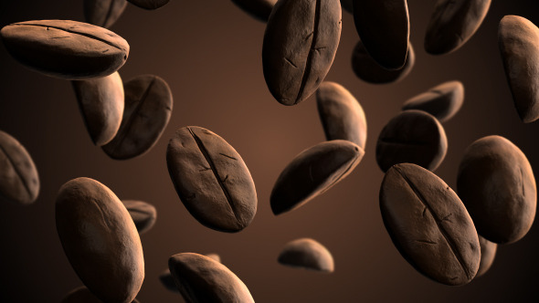 Roasted Coffee Beans Falling Down Roasted Coffee Beans Falling Down