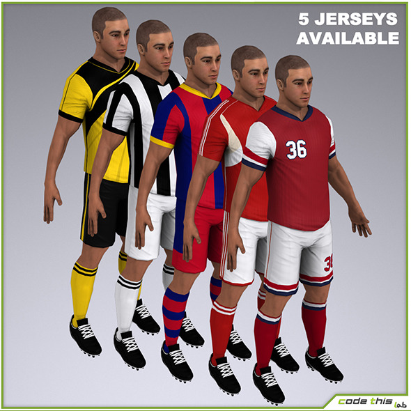 3DOcean White Soccer Player 9615tris 8515646 3DOcean White Soccer Player 9615tris 8515646