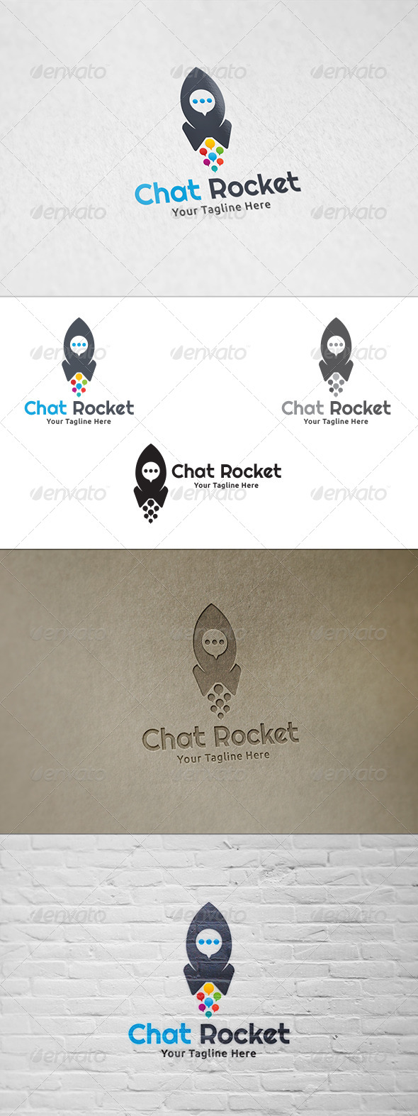 GraphicRiver Chat Rocket Logo Template 8515870 GraphicRiver Chat Rocket Logo Template 8515870