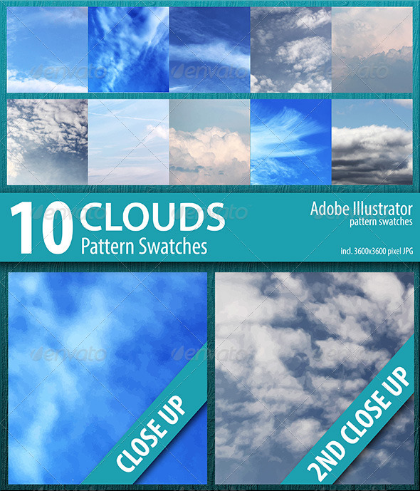 GraphicRiver 10 Clouds Sky Pattern Swatches Vector 8512724 GraphicRiver 10 Clouds Sky Pattern Swatches Vector 8512724