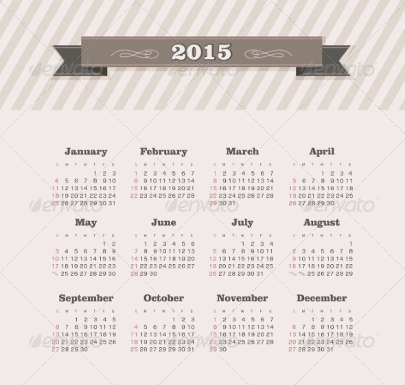 GraphicRiver Calendar 2015 Year 8517121 GraphicRiver Calendar 2015 Year 8517121