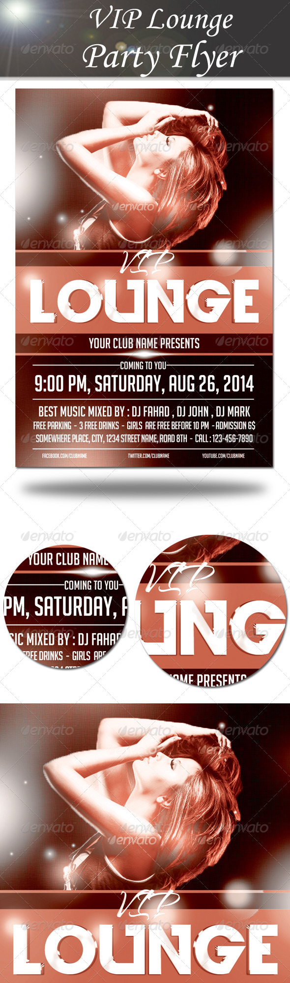 VIP Lounge Party Flyer (Clubs & Parties)