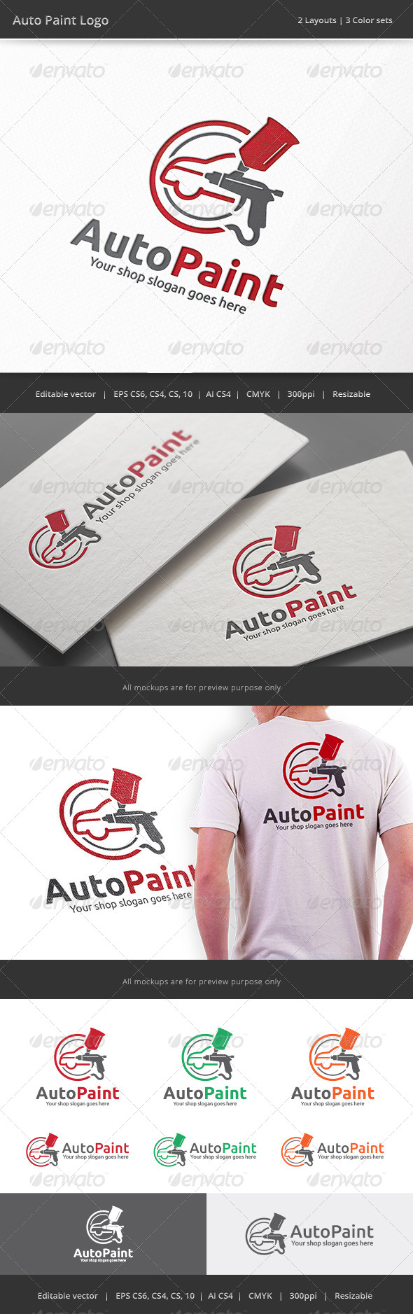 GraphicRiver Auto Car Body Paint Logo 8517630 GraphicRiver Auto Car Body Paint Logo 8517630