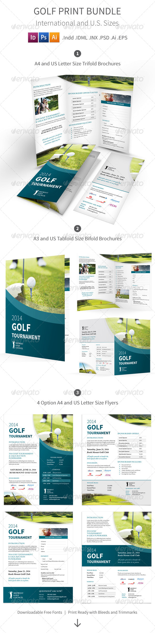 Golf Tournament Print Bundle (Informational)