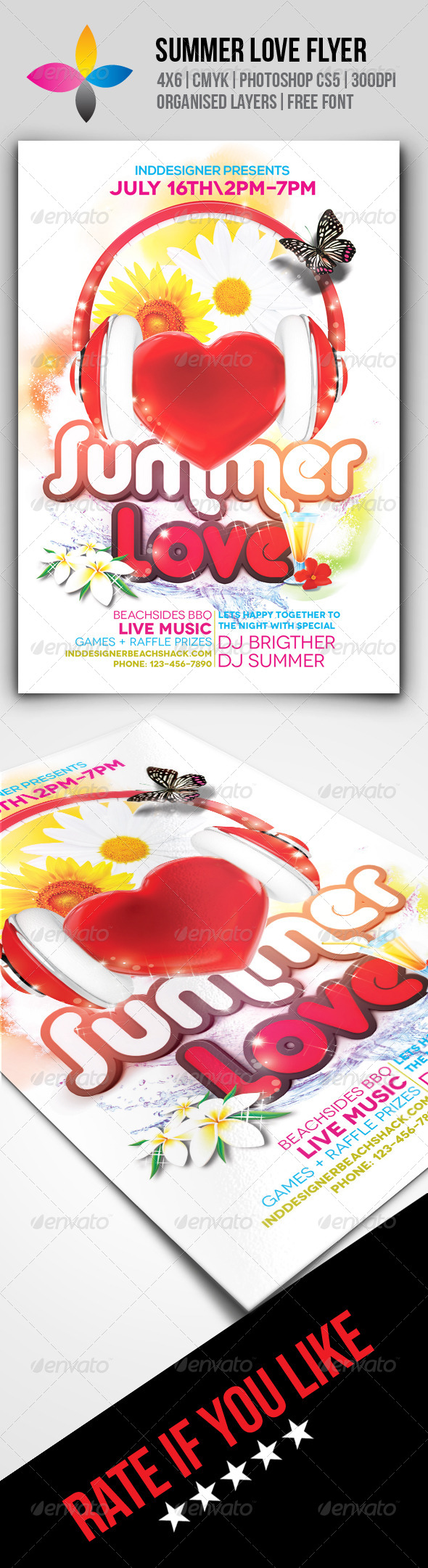 Summer Love Flyer (Clubs & Parties)