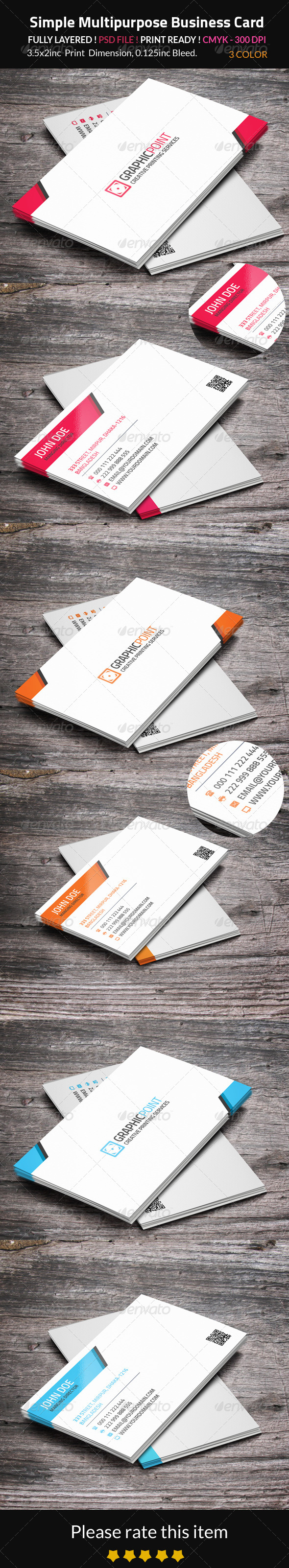  Simple Multipurpose Business Card (Corporate)