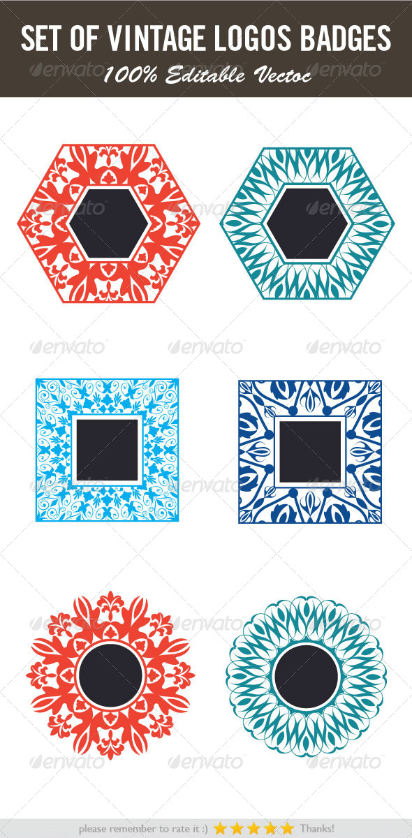 GraphicRiver Set of Vintage Badges 8518323 GraphicRiver Set of Vintage Badges 8518323