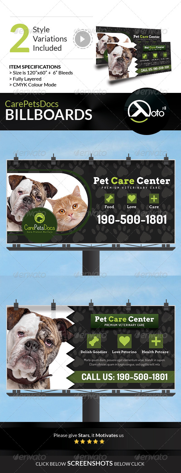 GraphicRiver Care Pets Docs Veterinary Billboard Signages 8518443 GraphicRiver Care Pets Docs Veterinary Billboard Signages 8518443
