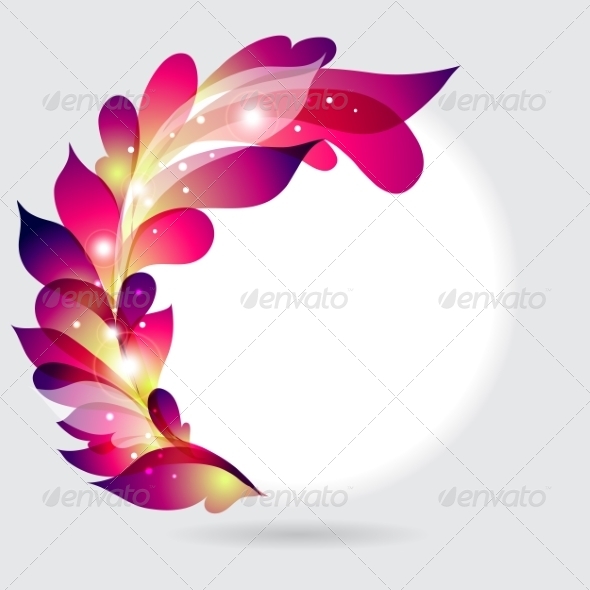 GraphicRiver Abstract Frame with Purple Leaves 8518447 GraphicRiver Abstract Frame with Purple Leaves 8518447