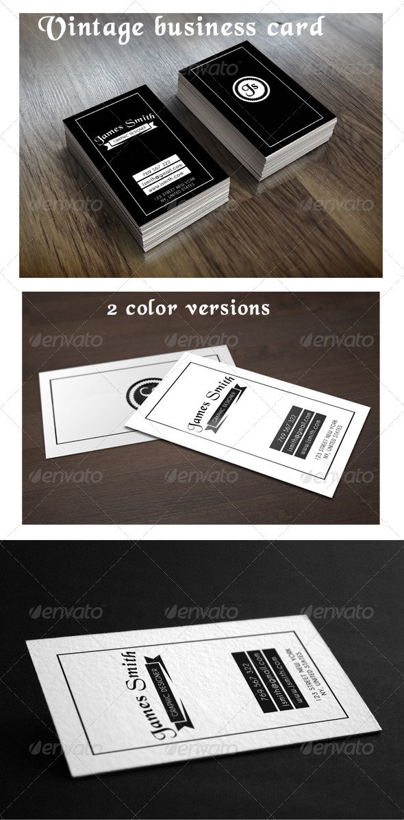 GraphicRiver Retro Business Card 8518659 GraphicRiver Retro Business Card 8518659