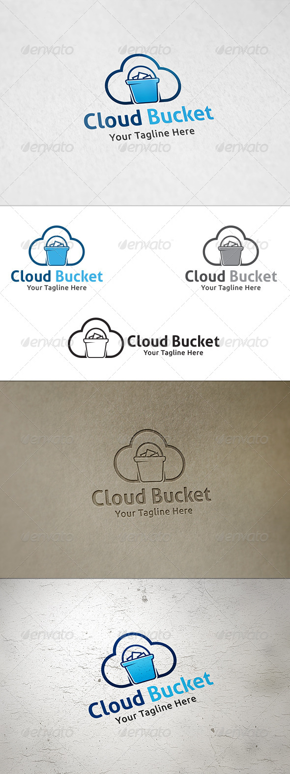 Cloud Bucket Logo Template Cloud Bucket Logo Template