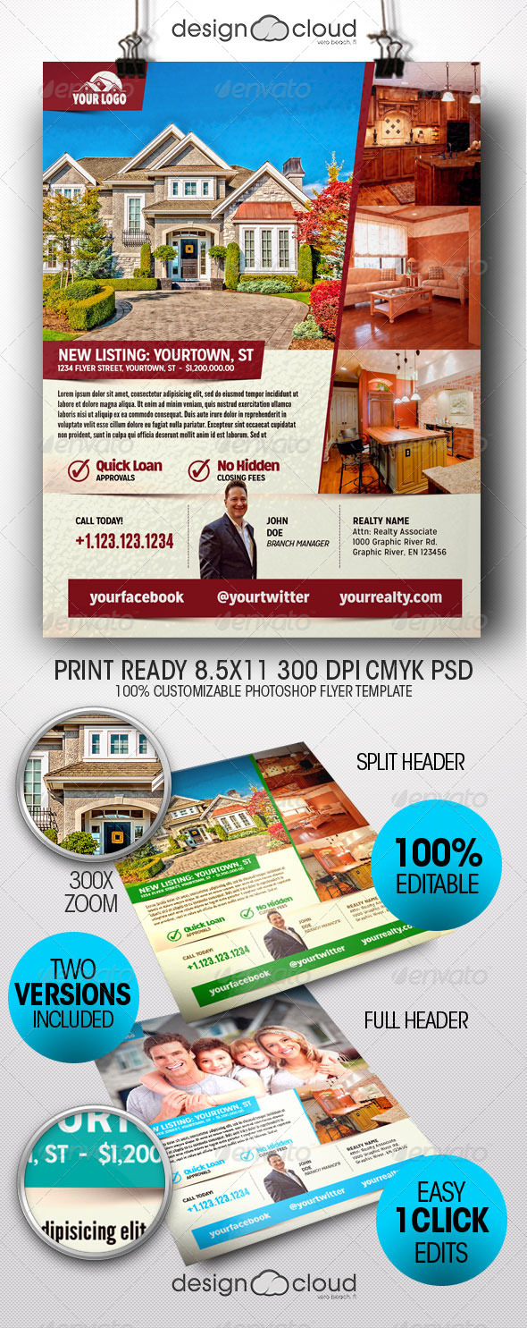 GraphicRiver Realtor Real Estate Flyer Templates 8518787 GraphicRiver Realtor Real Estate Flyer Templates 8518787