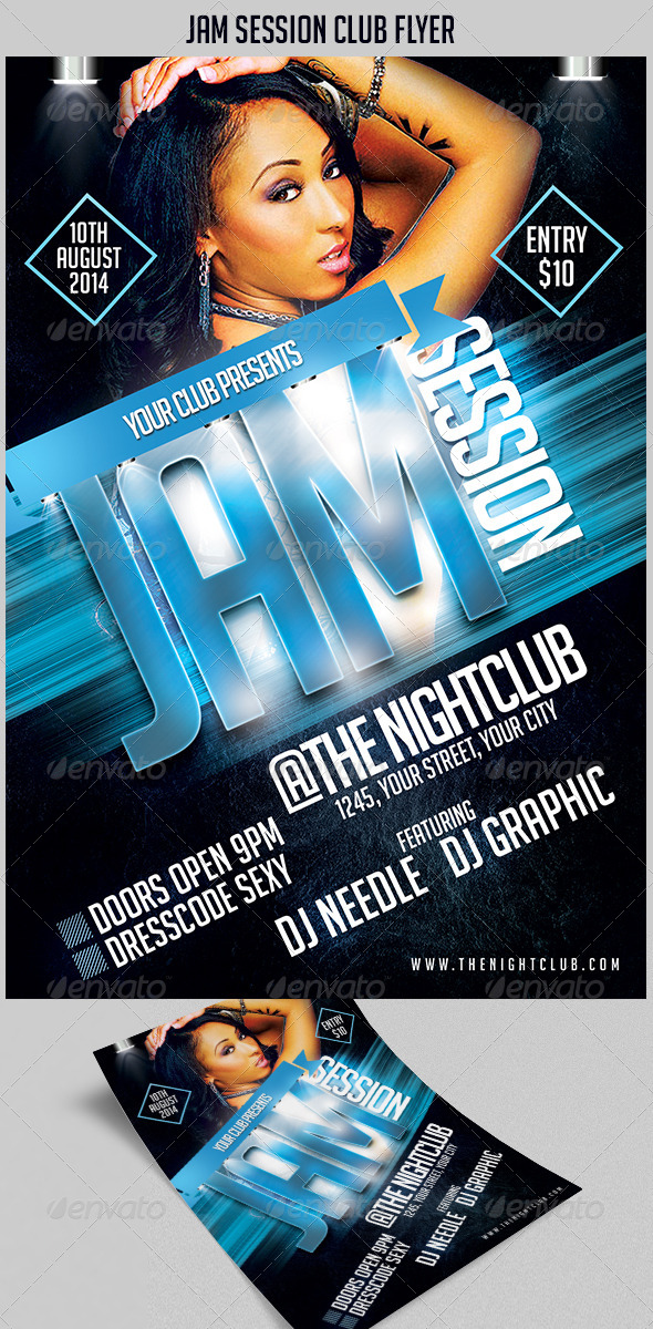GraphicRiver Jam Session Club Flyer 8518921 GraphicRiver Jam Session Club Flyer 8518921