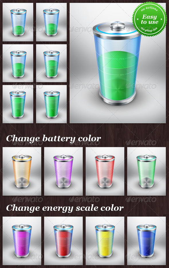 GraphicRiver Glossy Battery 8518822 GraphicRiver Glossy Battery 8518822