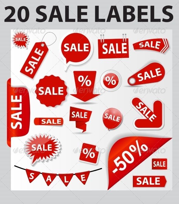GraphicRiver 20 Sale Labels 8519122 GraphicRiver 20 Sale Labels 8519122