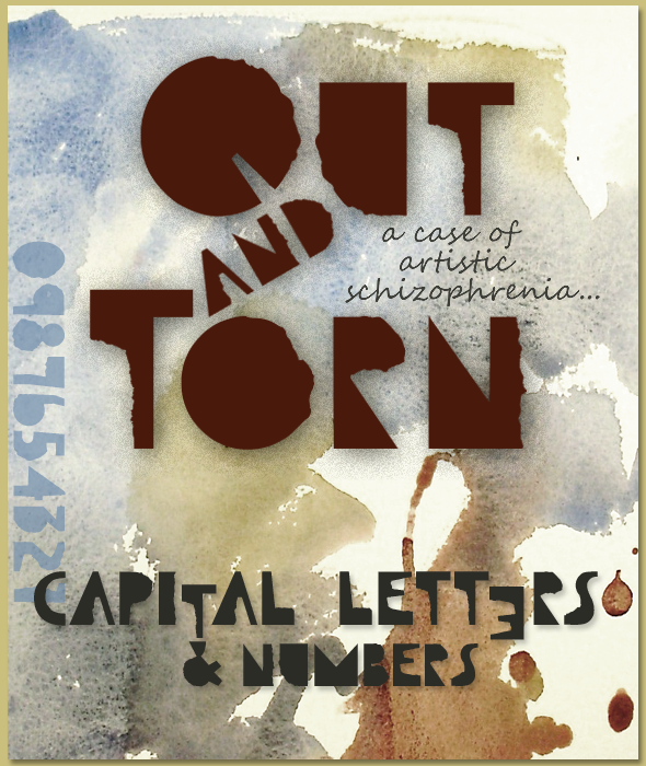Qut&Torn Font - CAPS and NUMBERS - Sans-Serif Fonts