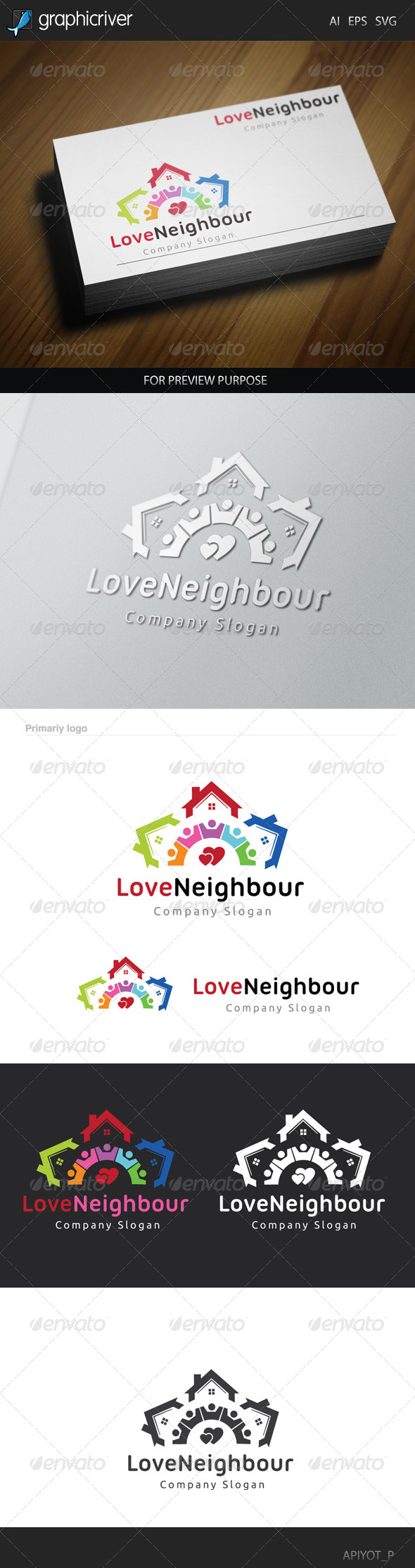 GraphicRiver Love Neighbour Logo 8520078 GraphicRiver Love Neighbour Logo 8520078
