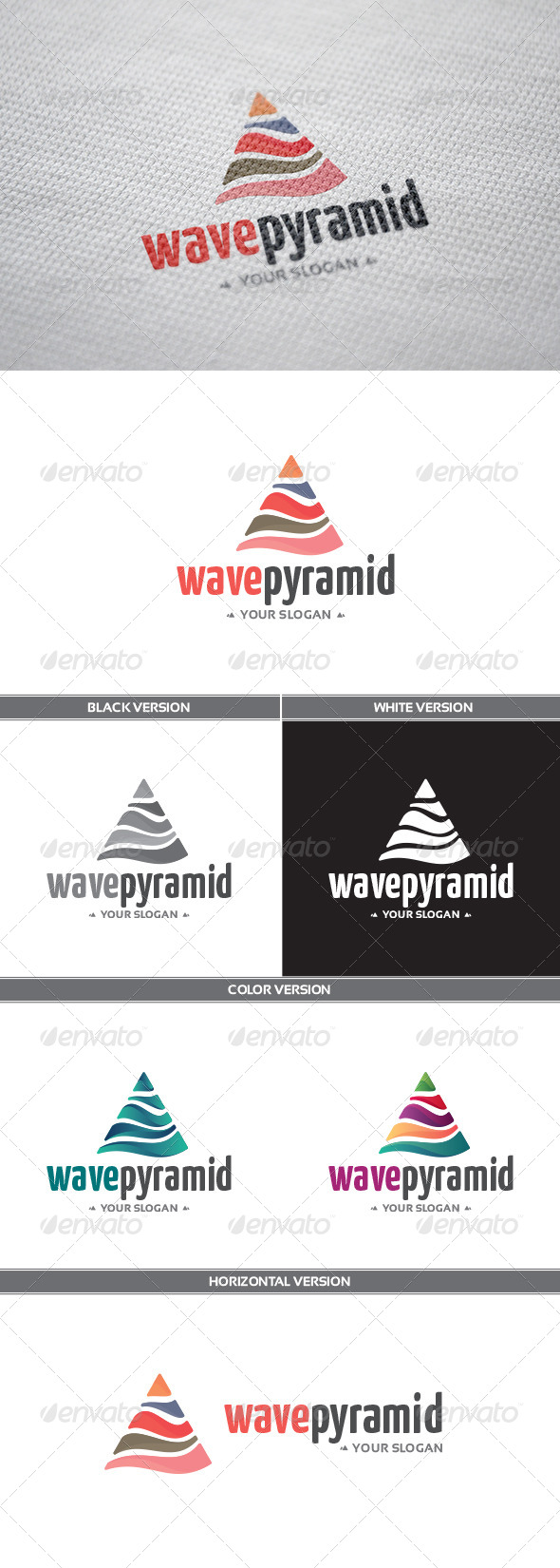 GraphicRiver WavePyramid Logo 8520427 GraphicRiver WavePyramid Logo 8520427