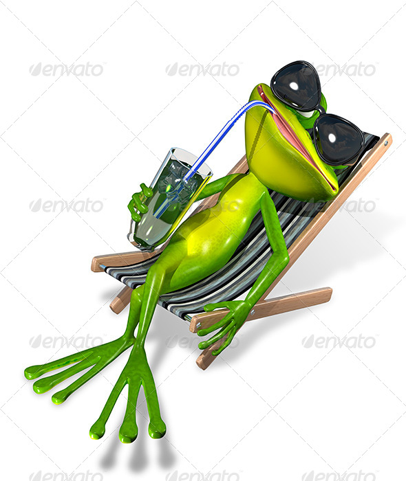 GraphicRiver Frog in a Deck Chair 8521215 GraphicRiver Frog in a Deck Chair 8521215