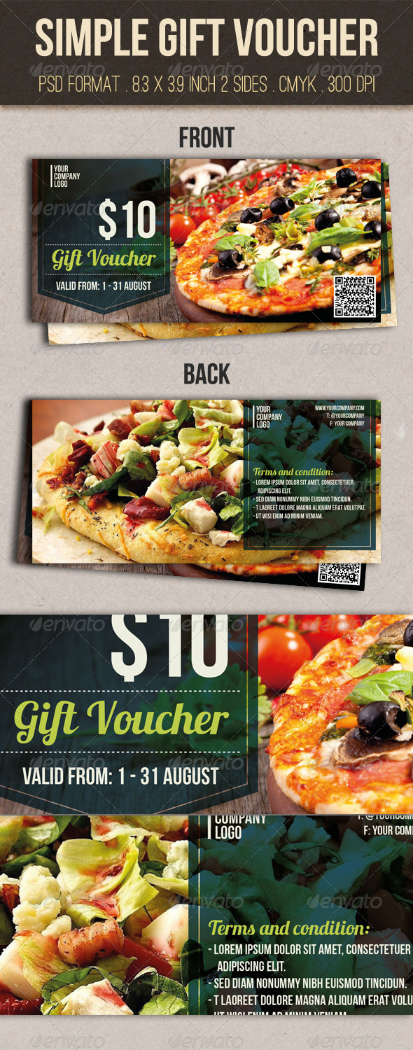 GraphicRiver Simple Gift Voucher 8521365 GraphicRiver Simple Gift Voucher 8521365