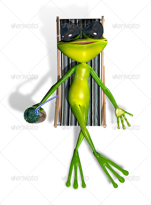 GraphicRiver Frog in a Deck Chair 8521395 GraphicRiver Frog in a Deck Chair 8521395