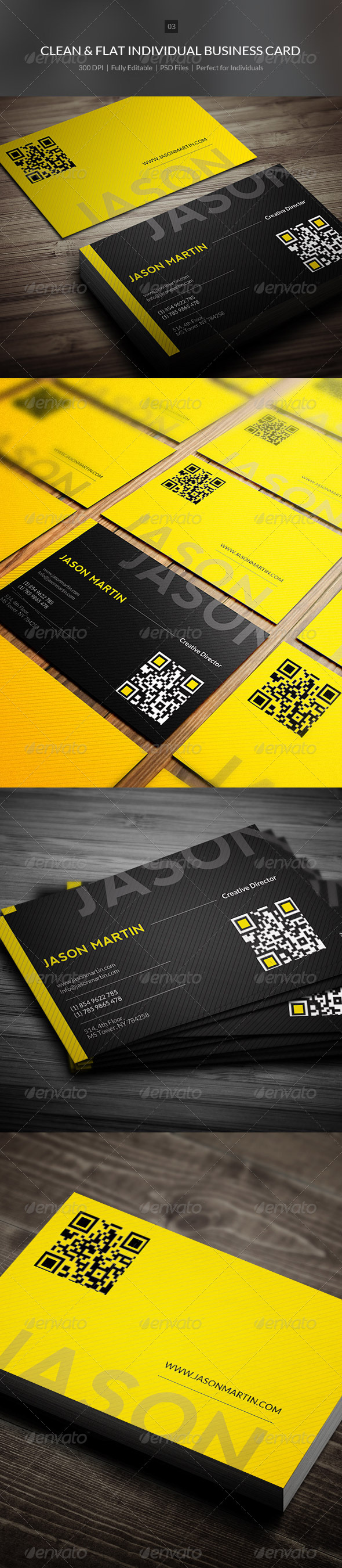 GraphicRiver Clean & Flat Individual Business Card 03 8521656 GraphicRiver Clean & Flat Individual Business Card 03 8521656