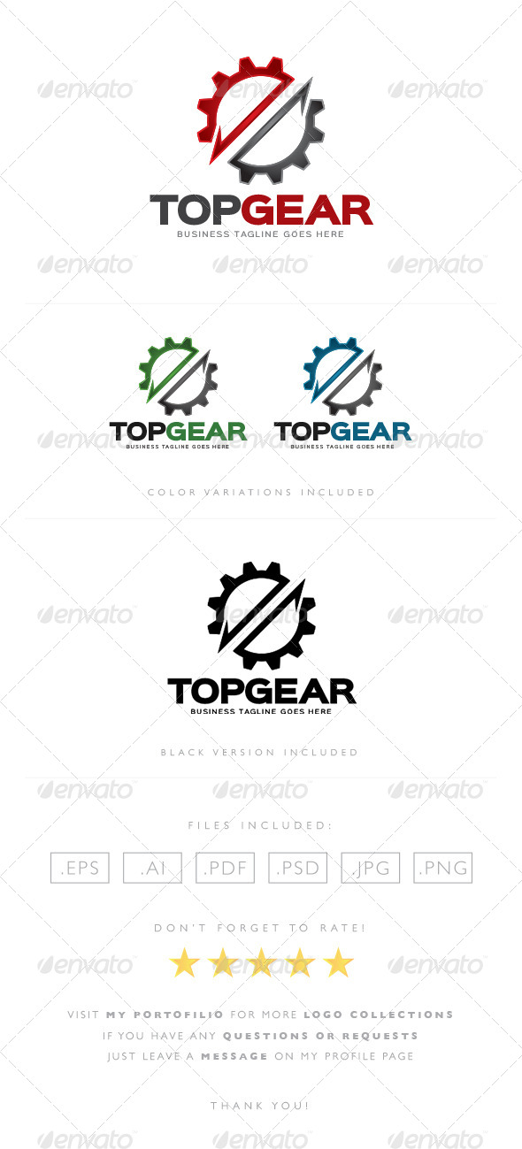 GraphicRiver Top Gear Logo 8522678 GraphicRiver Top Gear Logo 8522678