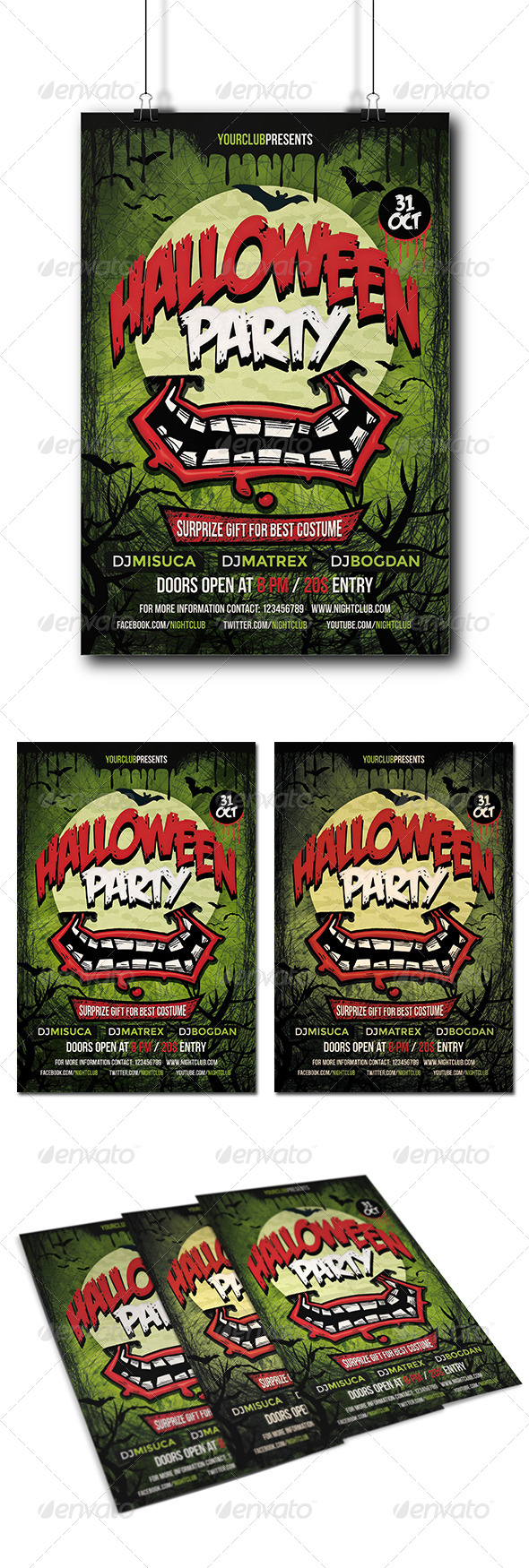 GraphicRiver Halloween Party Flyer 8523300 GraphicRiver Halloween Party Flyer 8523300