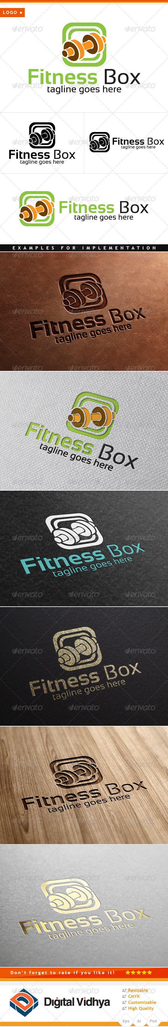GraphicRiver Dumbbell & Square Logo 8523409 GraphicRiver Dumbbell & Square Logo 8523409