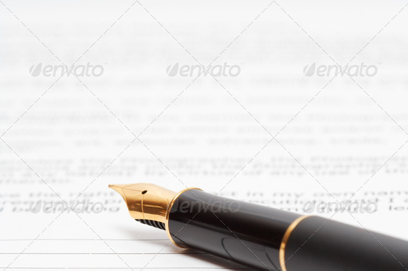 ink pen on the paper with text (Misc) Photo Download