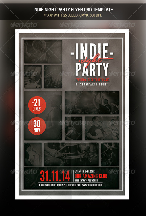 GraphicRiver Indie Party Night Flyer 8524814 GraphicRiver Indie Party Night Flyer 8524814