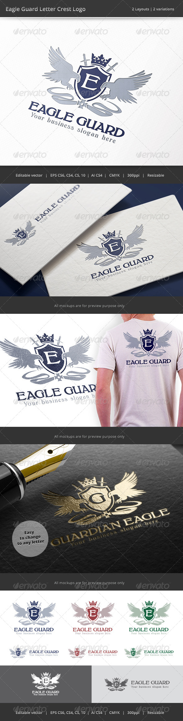 GraphicRiver Eagle Guard Letter Crest Logo 8524874 GraphicRiver Eagle Guard Letter Crest Logo 8524874
