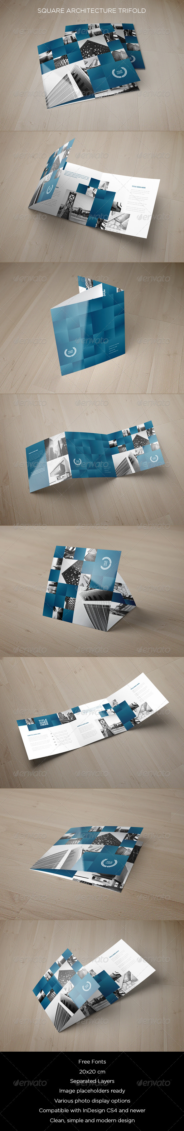 GraphicRiver Square Architecture Trifold 8525144 GraphicRiver Square Architecture Trifold 8525144