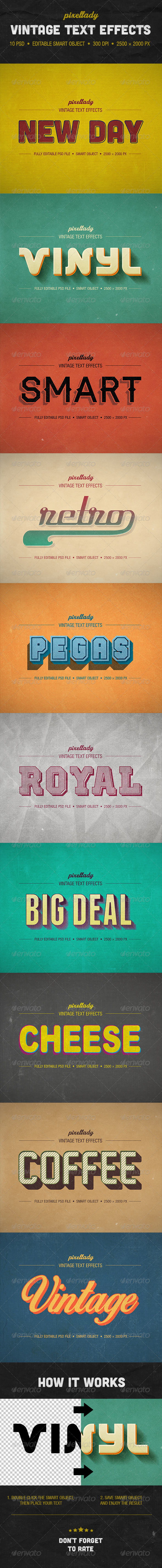 GraphicRiver Vintage Text Effects 8526092 GraphicRiver Vintage Text Effects 8526092