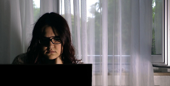 Young Woman and Notebook Young Woman and Notebook