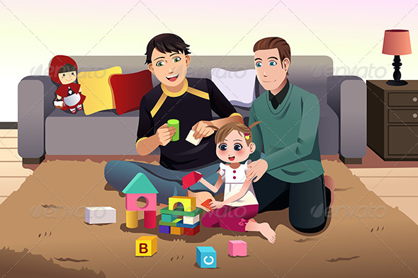 GraphicRiver Parents Playing with their Kids 8526974 GraphicRiver Parents Playing with their Kids 8526974