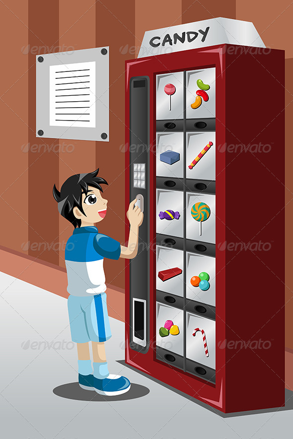 GraphicRiver Kid Buying Candy from a Vending Machine 8527101 GraphicRiver Kid Buying Candy from a Vending Machine 8527101
