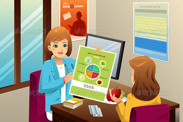 GraphicRiver Nutritionist Explaining about Diet 8527306 GraphicRiver Nutritionist Explaining about Diet 8527306