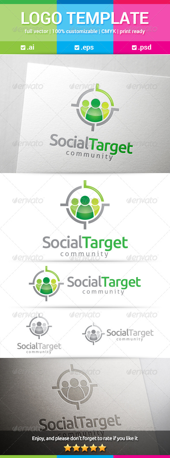 GraphicRiver Social Target Logo 8528115 GraphicRiver Social Target Logo 8528115
