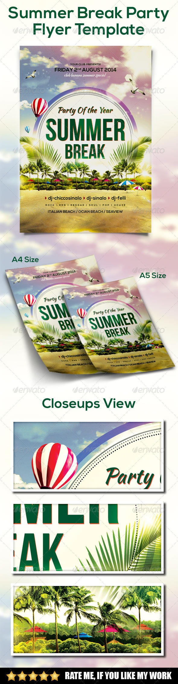 GraphicRiver Summer Break Party Flyer 8528589 GraphicRiver Summer Break Party Flyer 8528589