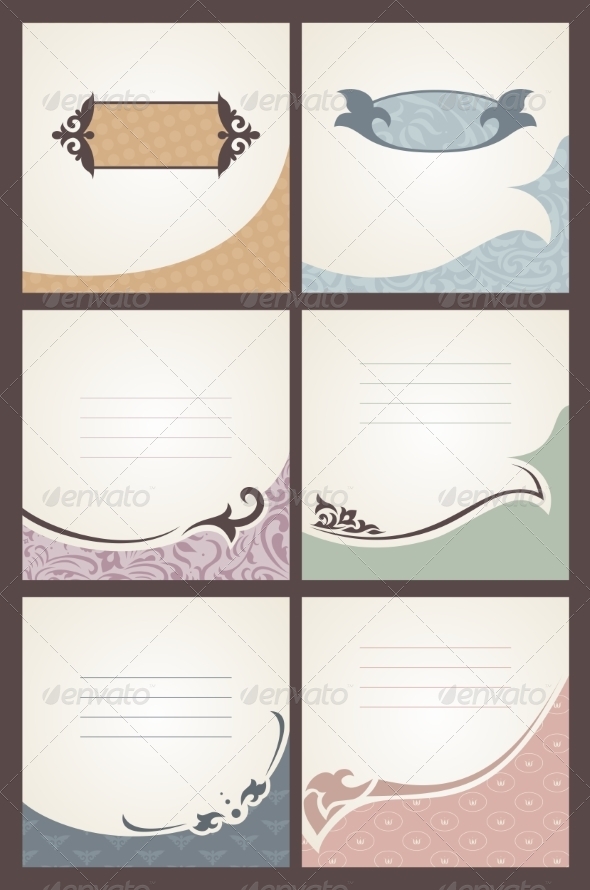 GraphicRiver Vintage Cards Set 8529364 GraphicRiver Vintage Cards Set 8529364