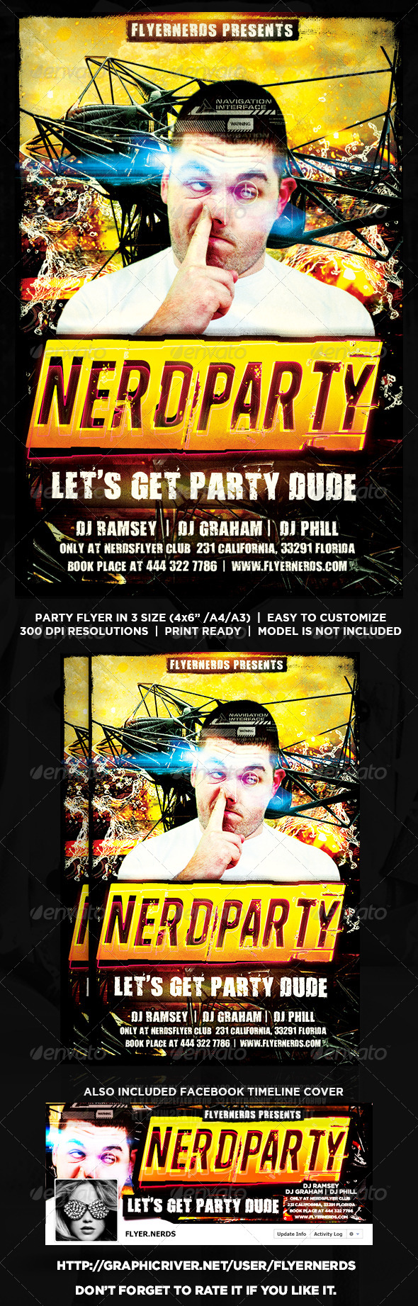 GraphicRiver Nerd Party Flyer 8529686 GraphicRiver Nerd Party Flyer 8529686