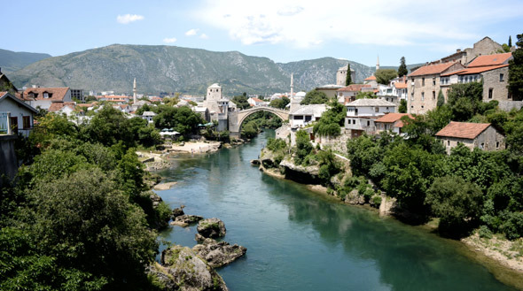 Old Bridge and River Landscape Old Bridge and River Landscape